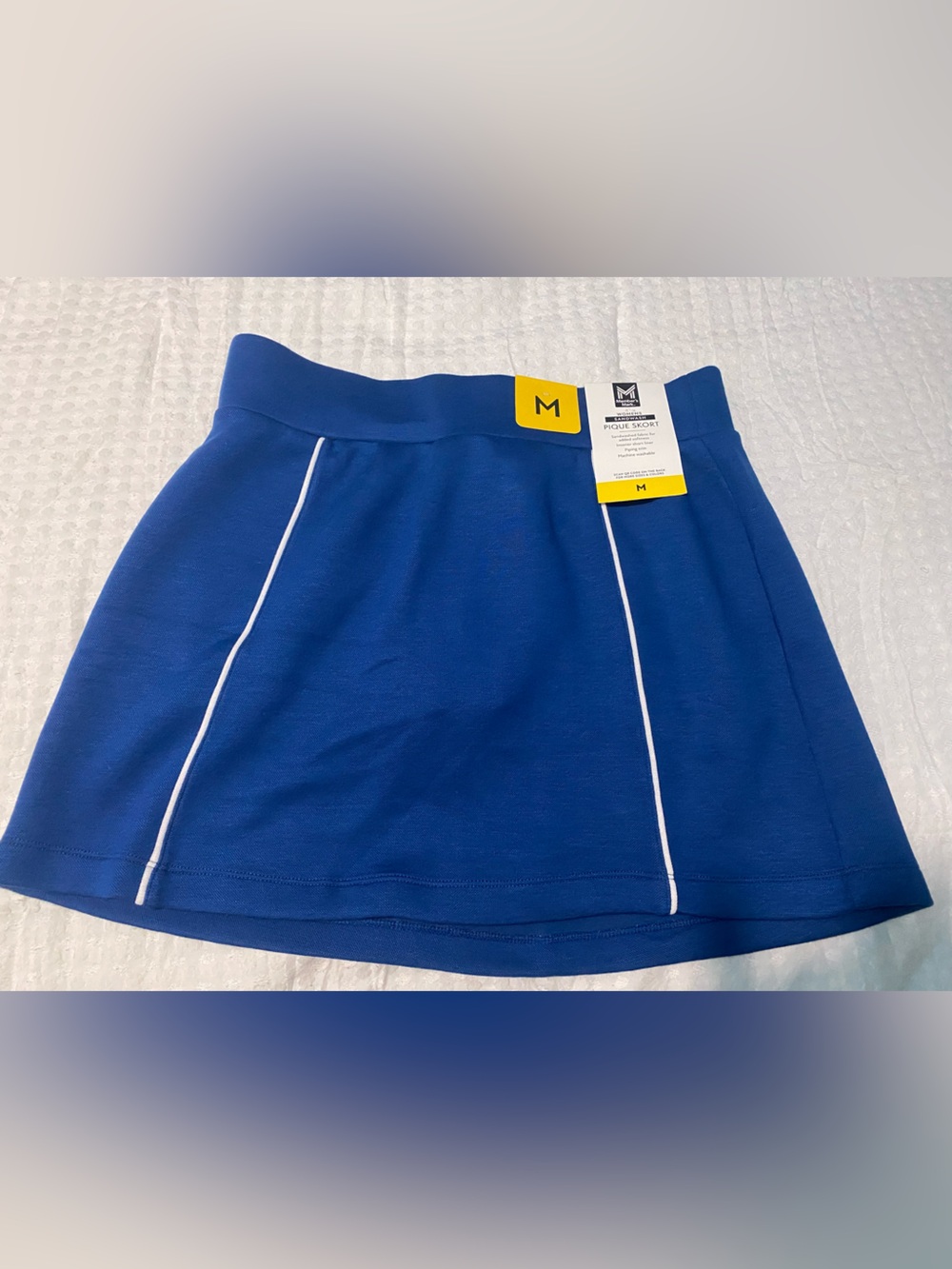 Royal Blue Athletic Skort with White Piping